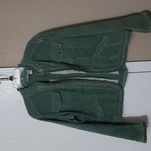 Chicos Corduroy Ruffle Jacket. Size 2